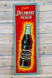 Drink Delaware Punch Single Sided Tin Embossed Metal Sign TAC 9