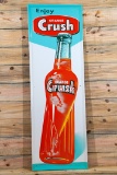 NOS Enjoy Orange Crush & Bottle SST Vertical Sign Rated 9+