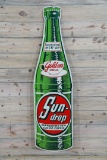 Refreshing Pick-Up Golden Cola Sun Drop Single Sided Tin Embossed Metal Sign TAC 8.75