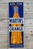 Ask for Martin's Orange Single Sided Tin Self-Framed Embossed Metal Sign TAC 9
