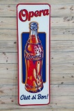 Opera Single Sided Tin Embossed Metal Vertical Sign TAC 8.25