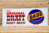 Dad's Original Draft Root Beer Single Sided Tin Embossed Metal Sign TAC 9.25