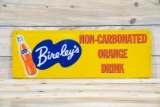 Bireley's Non-Carbonated Orange Drink Single Sided Tin Embossed Metal Sign TAC 9