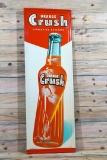 Orange Crush Single Sided Tin Embossed Vertical Metal Sign TAC 9