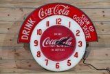 Coca-Cola Cleveland Clock & Lighted Marquee, Electric Neon Clock Co.