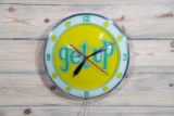 Rare Get Up Lighted Double-Bubble Clock