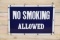 No Smoking Allowed Single Sided Porcelain Sign TAC 9