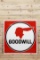 Pontiac Goodwill w/ Full Feather Logo Single Sided Porcelain Sign TAC 8.5