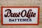 Prest-O-Lite Batteries Single Sided Porcelain Sign TAC 8.9