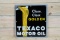 NOS Texaco Motor Oil Clean, Clear, Golden Single Sided Porcelain Sign TAC 9.75