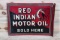 Red Indian Motor Oil Sold Here Metal Flange Sign TAC 7.25 & 5