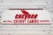 Chevron National Credit Cards Accepted Double Sided Porcelain Diecut Sign TAC 9.5