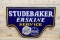 Studebaker Erskine Service Dual Logo Double Sided Porcelain Diecut Sign TAC 9.25