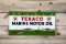 1947 Texaco White-T Marine Motor Oil Double Sided Porcelain Sign TAC 9.5