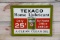 Rare Texaco Home Lubricant w/ 25¢ & Green Can Single Sided Self Framed Metal Sign TAC 9