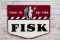 Fisk Time To Re-Tire w/ Logo Single Sided Embossed Metal Sign TAC 9.25