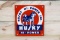 Husky Hi-Power w/ Dog Single Sided Porcelain Pump Sign (Small Version) TAC 9.5