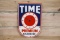 Time Premium Gasoline Single Sided Porcelain Pump Plate TAC 9.5