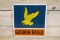 Golden Eagle w/ Logo Single Sided Porcelain Pump Sign TAC 8.75