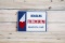 Douglas Premium Gasoline Single Sided Tin Embossed Metal Sign TAC 8.9