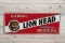 Gilmore Lion Head Motor Oil Single Sided Tin Embossed Metal Sign TAC 8.75