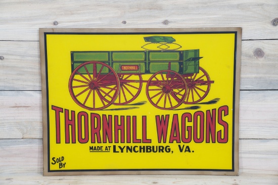 Thornhill Wagons w/ Nice Graphics Cardboard Sign TAC 9