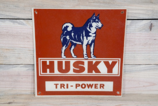 Husky Tri-Power w/ Logo Fiberglass Single Sided Sign TAC 8.9