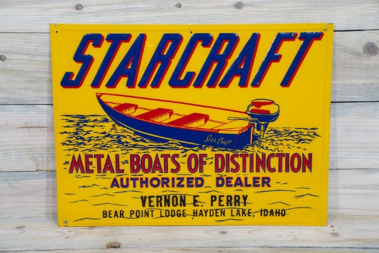 StarCraft Metal Boats of Distinction Single Sided Tin Embossed Metal Sign TAC 8.9