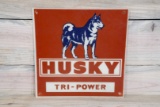Husky Tri-Power w/ Logo Fiberglass Single Sided Sign TAC 8.9
