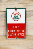 Associated Certified Clean Comfort Stations Single Sided Porcelain Sign TAC 9.75