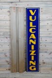 NOS Goodyear Vulcanizing Single Sided Porcelain Vertical Sign & Original Box TAC 9