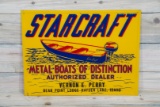StarCraft Metal Boats of Distinction Single Sided Tin Embossed Metal Sign TAC 8.9