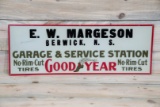 Goodyear Garage & Service Station Single Sided Tin Embossed Metal Sign TAC 8.9