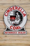 Cinderella Coal Authorized Dealer Single Sided Porcelain Sign TAC 9