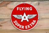 Flying A Super Extra Single Sided Porcelain Pump Sign TAC 9