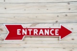 Entrance Double Sided Porcelain Arrow Sign TAC 9 & 8.9