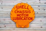 Shell Chassis & Motor Lubrication Double Sided Porcelain Sign TAC 9.25