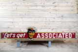 9' Let's Get Associated Masonite & Single Sided Tin Sign TAC 7.75 & 8.5