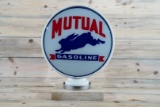 Mutual Gasoline w/ Rabbit Logo Gas Pump Globe & 15