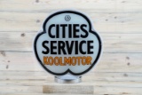 Cities Service Koolmotor Clover Shaped Gas Pump Globe & Lenses TAC 8.5