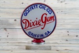 Dixie Gem Gossett Oil Co Gas Pump Globe & 15