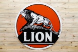 Lion Standing on the Rock Double Sided Porcelain ID Sign TAC 8.5 & 7.75