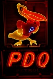 Rare PDQ Petrol w/ Pelican Logo Single Sided Porcelain Neon Sign TAC 8.5