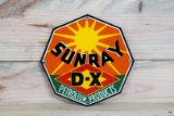 Sunray D-X Petroleum Products Single Sided Porcelain Fence Sign TAC 9.75