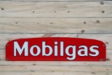 Mobilgas Single Sided Porcelain Diecut Truck Valance Sign TAC 8.5