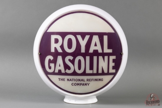 Complete Royal Gasoline 13.5" Gas Globe & Glass Body TAC 8.5 & 6