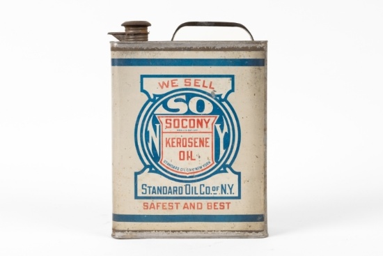 We Sell Socony Kerosene Oil One Gallon Flat Metal Can