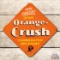 1939 Feel Fresh! Drink Orange Crush w/ Crushy Metal Sign TAC 8.25