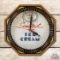Sealtest Southern Dairies Ice Cream Octagon Spinner Neon Advertising Clock TAC 7.5