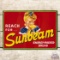 1952 Reach for Sunbeam Energy-Packed Bread Metal Sign TAC 9.25